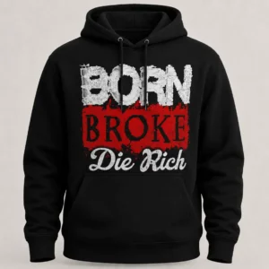 Born Broke Die Rich Heaveweight Hoodie